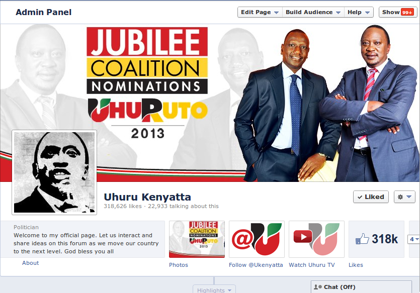 Uhuru Kenyatta Facebook Page
