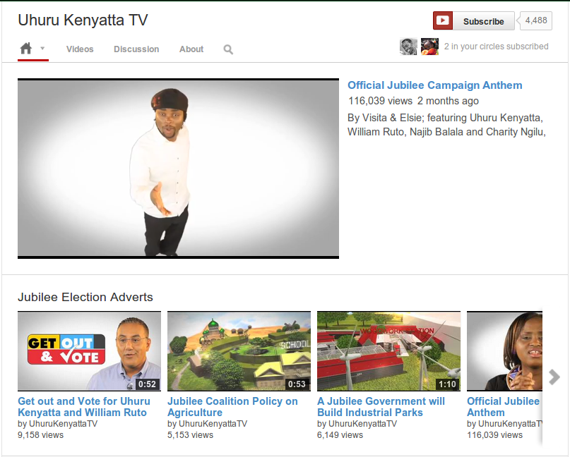 Youtube Uhuru Kenyatta TV