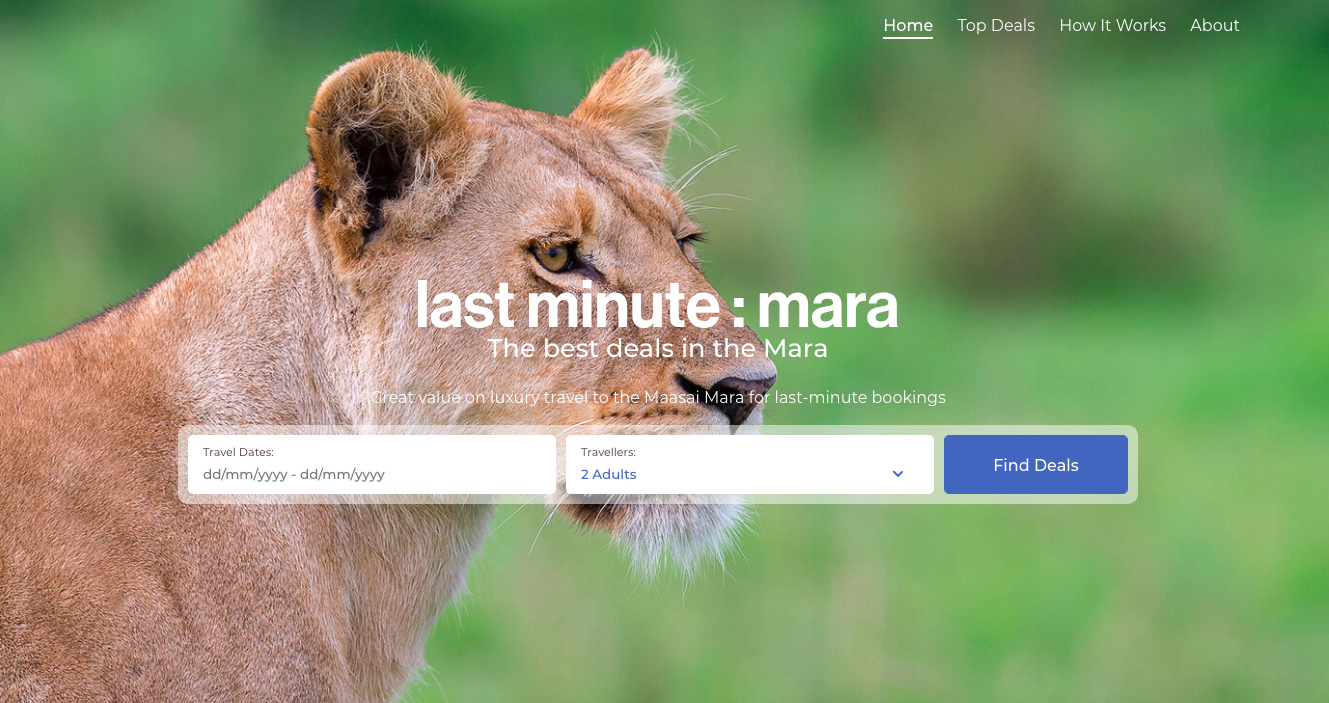 Design and development of the Last Minute Mara online portal
