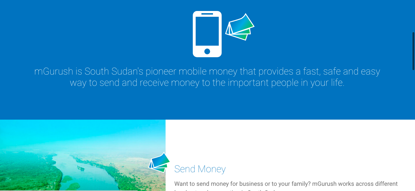 Design and development of website for mGurush – South Sudan’s 1st Mobile Money platform