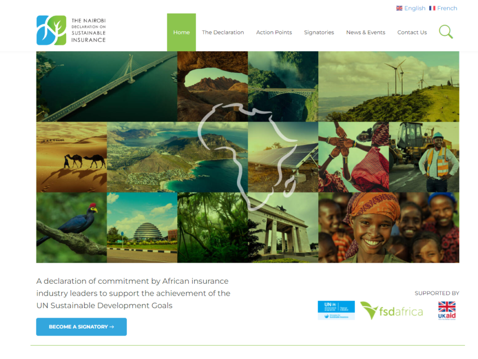 Creative design & development of the Nairobi Declaration logo, branding and website