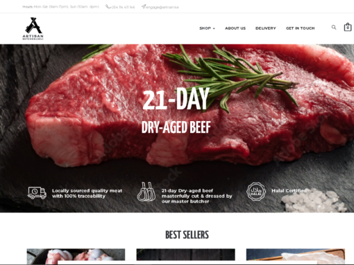 Development of eCommerce website for Artisan Butchery & Deli